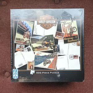 Harley Davidson puzzle New  500 piece jigsaw puzzle/post cards road trip